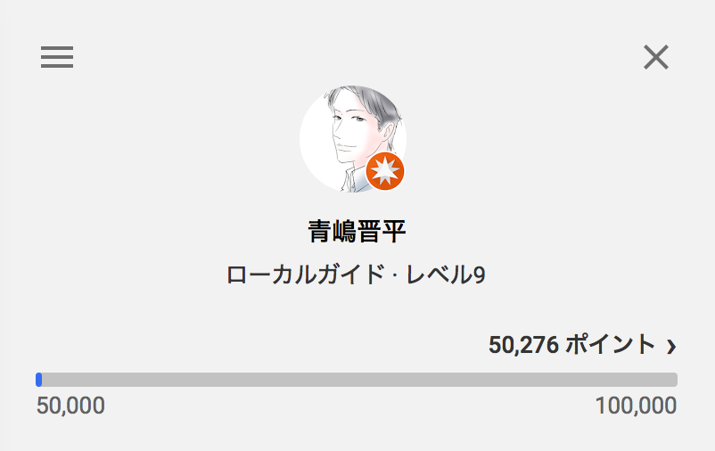 funding_ki's tweet photo. googleローカルガイドのレベルが9になった!
#googlelocalguide9 https://t.co/L0fjYUwzGP