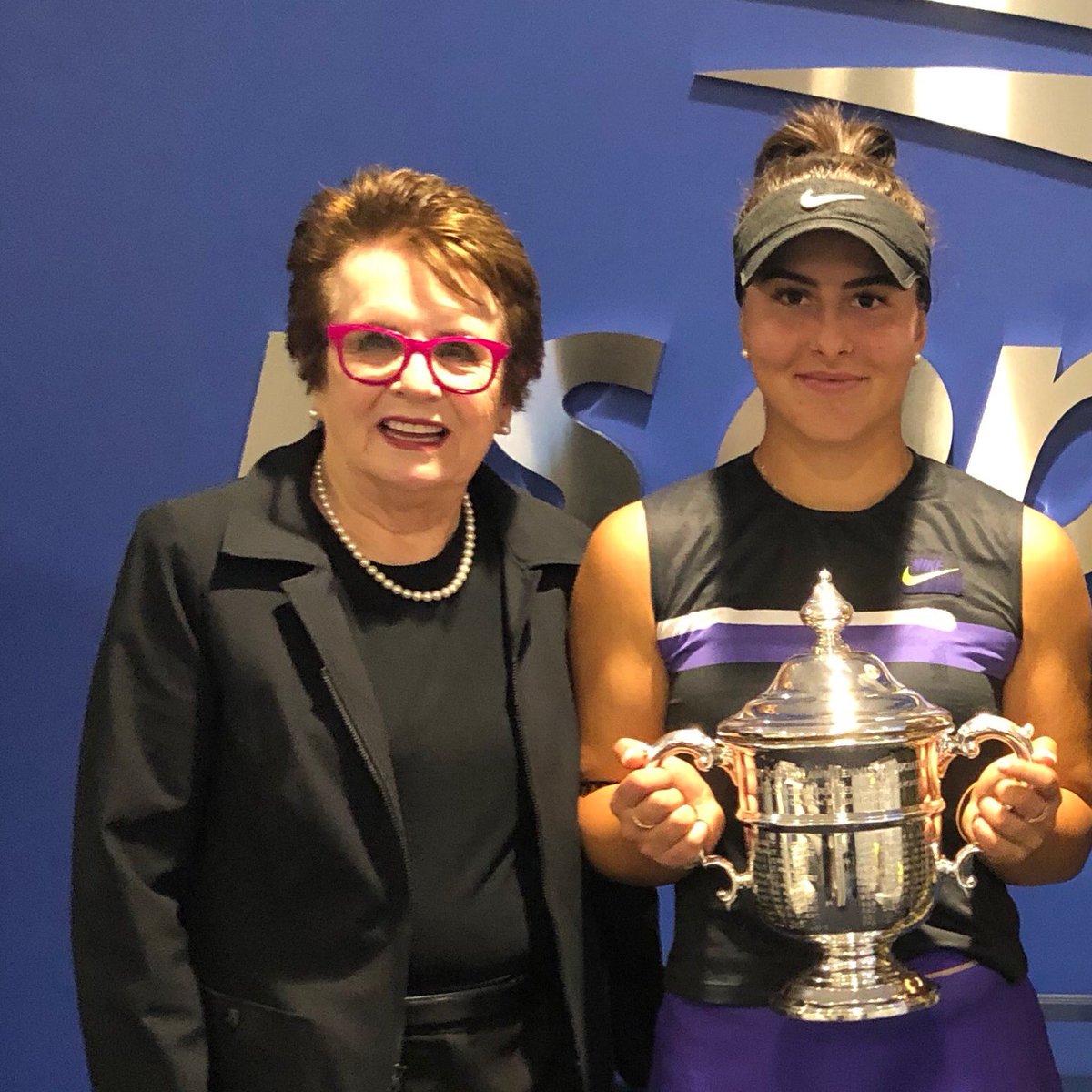 BillieJeanKing's tweet photo. An outstanding win for @Bandreescu_! 🇨🇦 #USOpen #WomenWorthWatching #SheTheNorth https://t.co/rQisO849JO