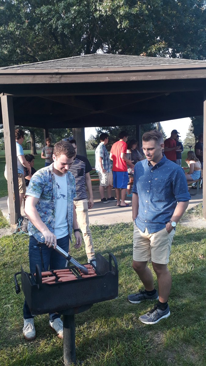 One week of practice down, time to celebrate with a cookout!