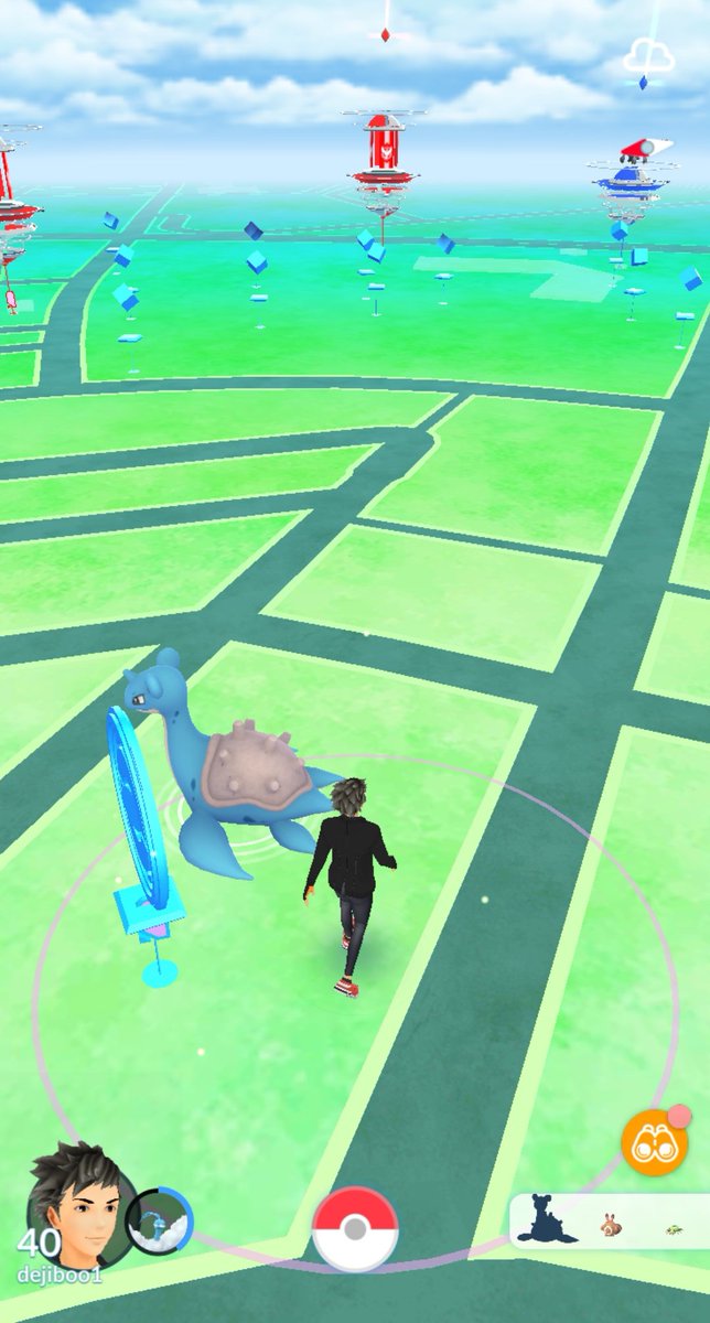 ポケモンgo攻略情報 ポケマピ ナエトル以外にも ラプラスも影で表示される場合があります 通常の影で表示されるポケモン 同様 かなりの広範囲からナエトルやラプラスが影表示されるので ゲットのチャンスですね ポケモンgo