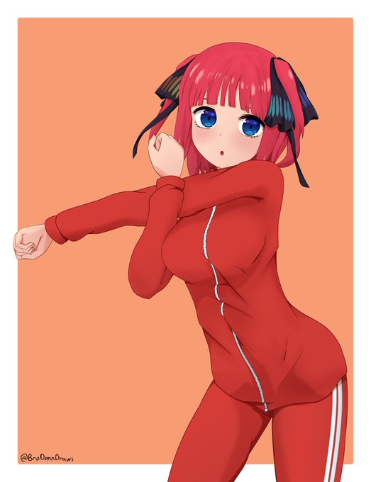 feinekoさんがTwitterに投稿した中野二乃(五等分の花嫁)のイラスト。