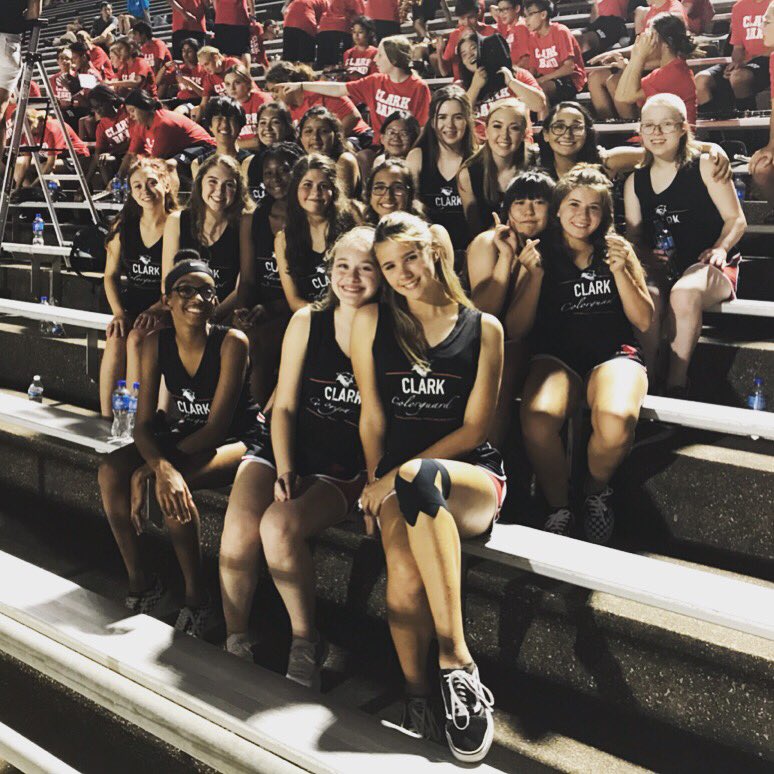 First game was a success!!! 🏈🏳️🐾❤️ #clarkcolorguard