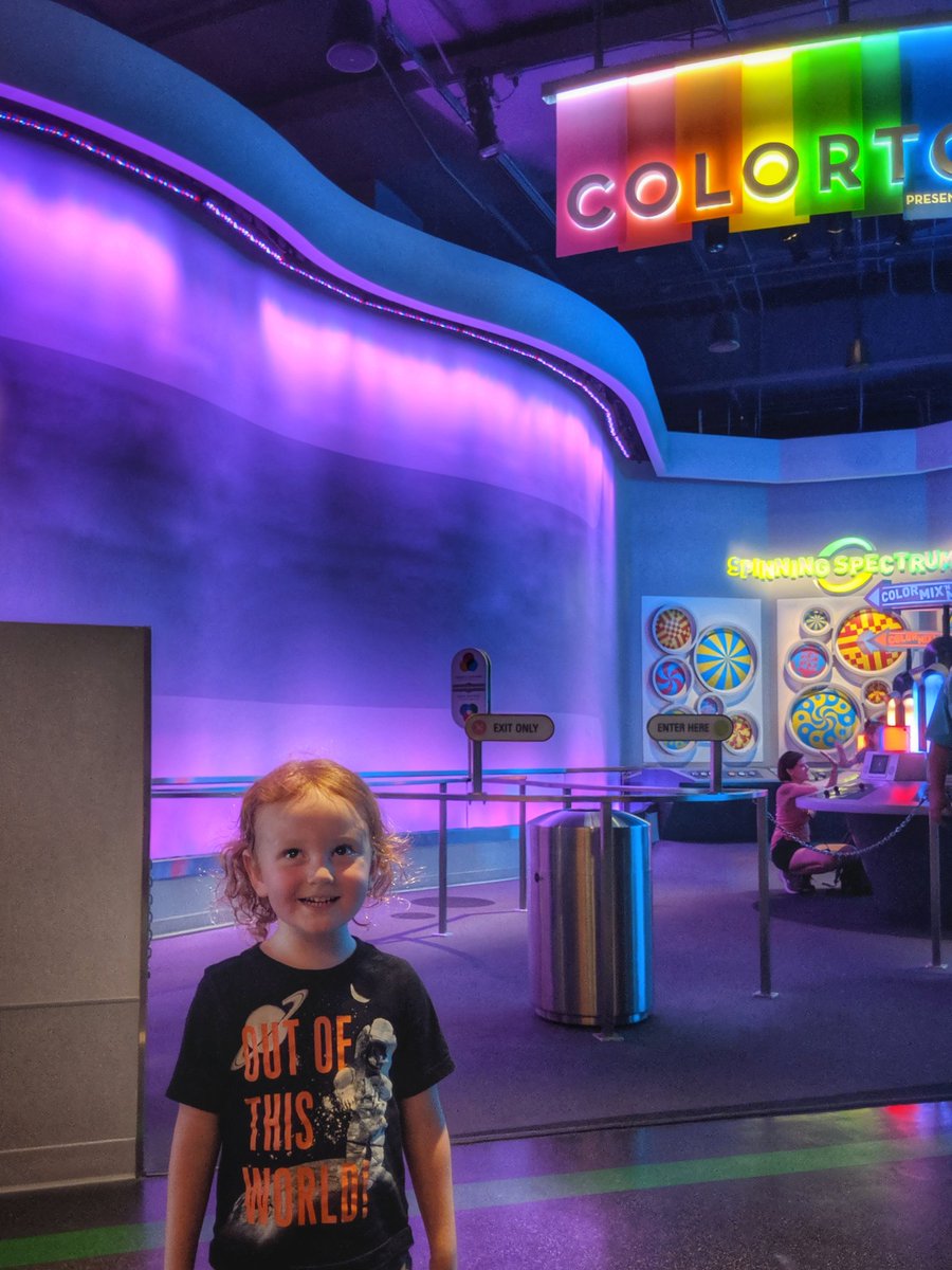 eoppie's tweet photo. It may not be Horizons, however #Colortopia by @glidden_paint at Epcot was my son's favorite.  We made a special trip to say goodbye today.  Thanks to William and the cast for making us feel welcome today. https://t.co/MyVrsDb7D6