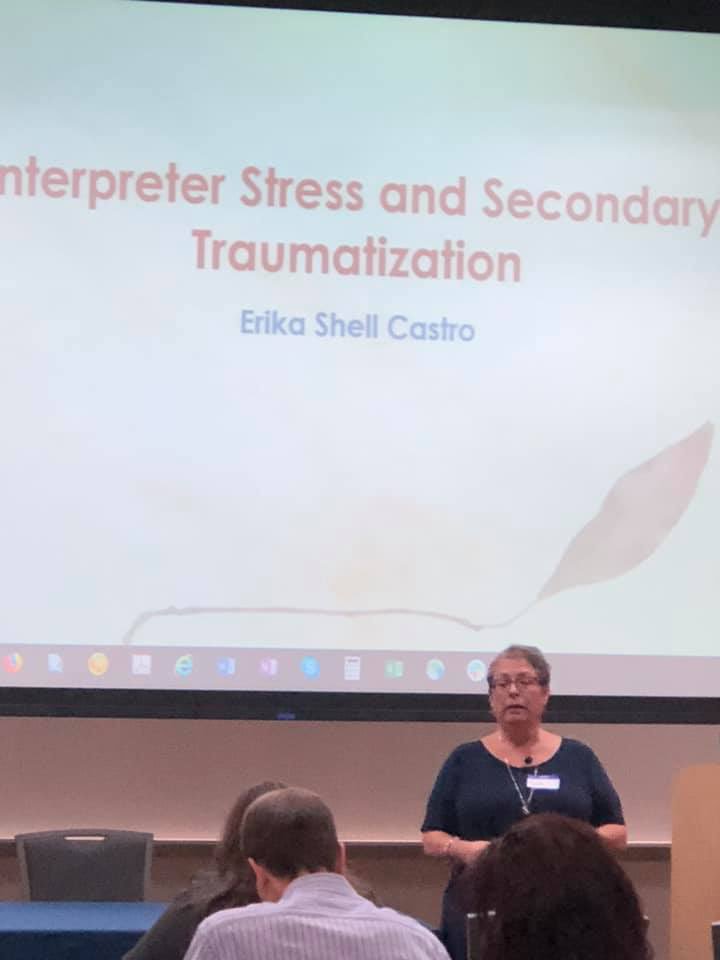 NCIHC's tweet photo. #NCIHC and #CCHI strong at the Midwest Association of Translators and Interpreters Annual Conference, #MATI16, #MATI2019, Chicago. NCIHC Webinars Work Group and CCHI Commissioner, NCIHC President Enrica Ardemagni and Board Director Erika Shell-Castro. #languageaccess. https://t.co/Y1hEbPKd1v