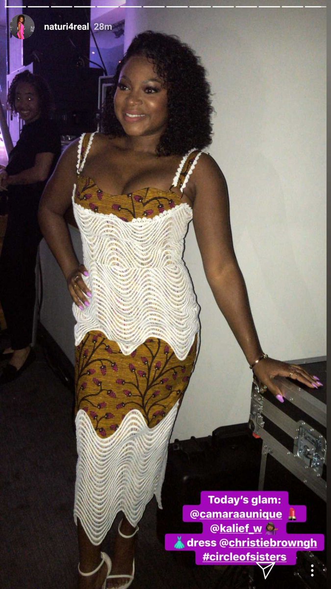 kdot_lamar2's tweet photo. #Repost @naturinaughton
#CircleOfSisters was #POWERfull 🔥
Thanks glam: @camaraaunique 💄 &amp; @kalief_w 💁🏾‍♀️ This gorgeous dress is from Ghana 🇬🇭 by @christiebrowngh 🔥 
Honored to have shared the stage with some of my #PowerFamily4Life #Season6  #TeamTasha #TeamNaturi #naturi4real https://t.co/pdPrQFWzYf