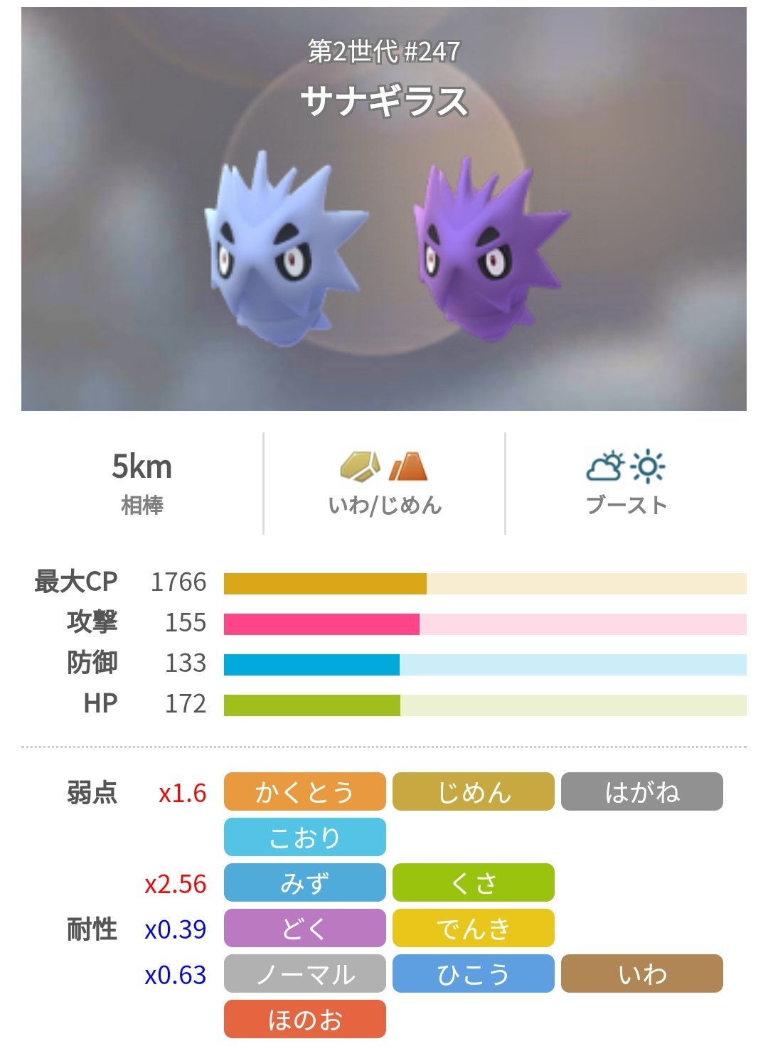 ポケモンgo攻略 みんポケ Goロケット団いわパーティ対策 ヨーギラス サナギラス バンギラスの共通弱点 かくとう じめん みず くさ はがね ヨーギラス サナギラスの2重弱点 みず くさ バンギラスの2重弱点 かくとう Goロケット団