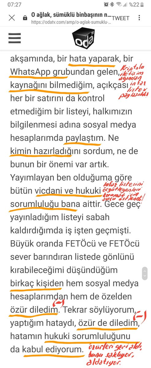 HDemirtasTR's tweet photo. #SOYKIRIM için LİNÇ ÖRGÜTLEYEN
@odatv'de @aliturksen'in yazısından
👇

#SOYKIRIM için linç örgütlemeyi @Whatsapp grubundan yapmışlar

@aliturksen ileride #SOYKIRIM soruşturması genişlemesin diye suçu üstleniyor

@aliturksen özür konusundaysa kamuoyunu aldatıyor.
#DuymayanKalmasın https://t.co/G5YGs8sMwB