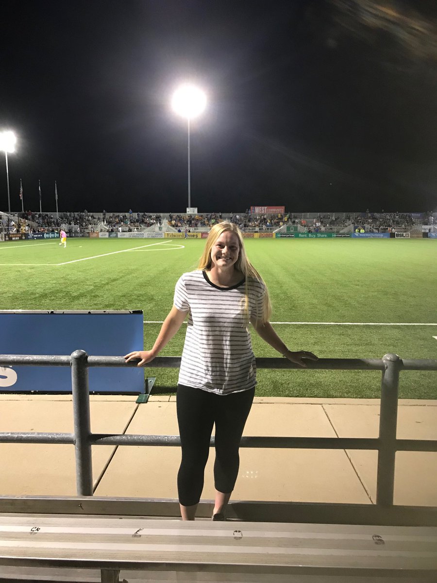 Congrats to Ana W! A Future Star selected by St. Louis soccer HoF, honored tonight at the Stl FC game!!!