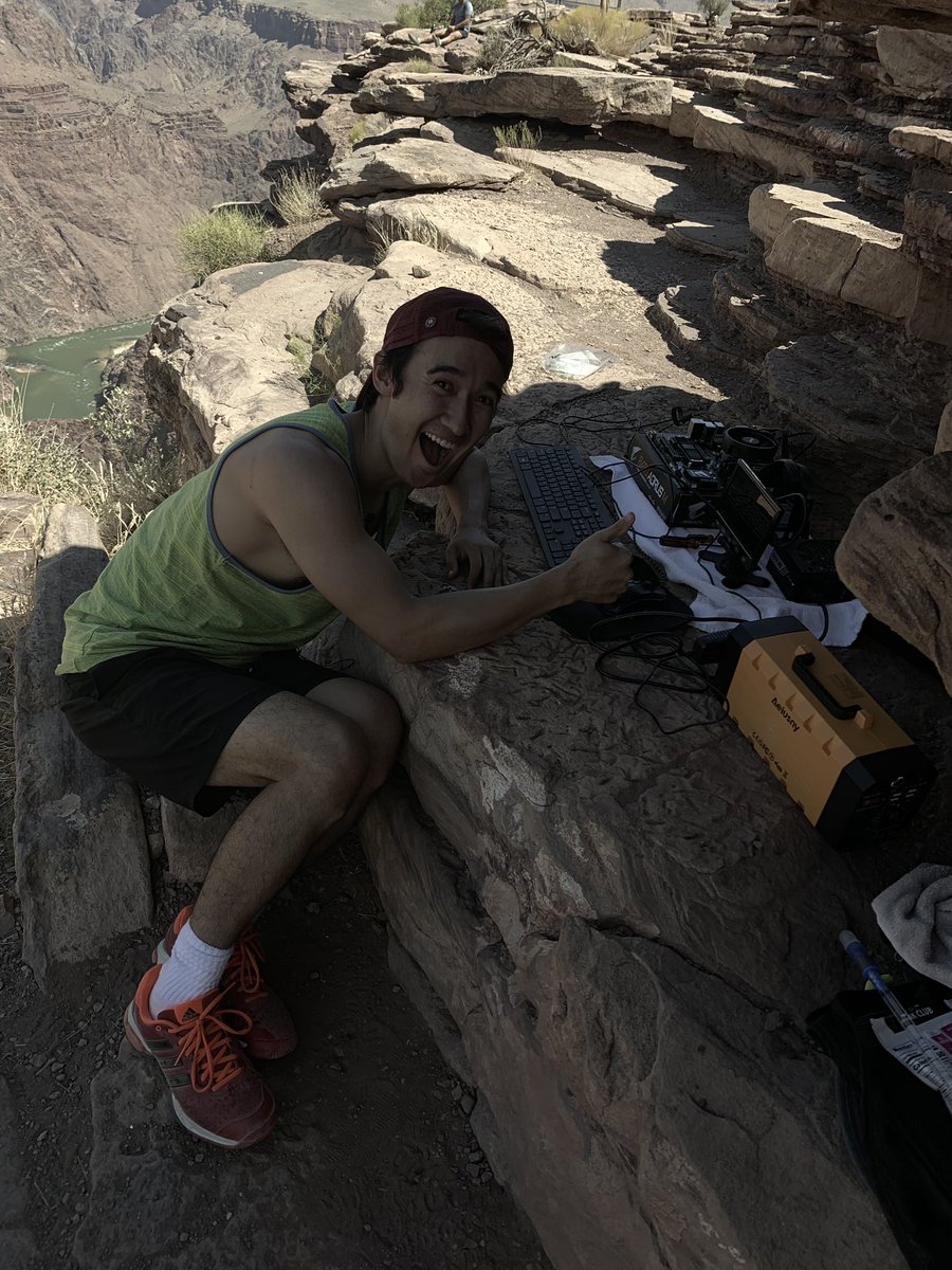 KristoferYee's tweet photo. Update, I’m the first person to build a gaming pc at the bottom of the Grand Canyon 🥴 https://t.co/fum1dXXNKv