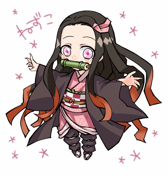 ▽きつねさんがTwitterに投稿した竈門禰豆子(鬼滅の刃)のイラスト。