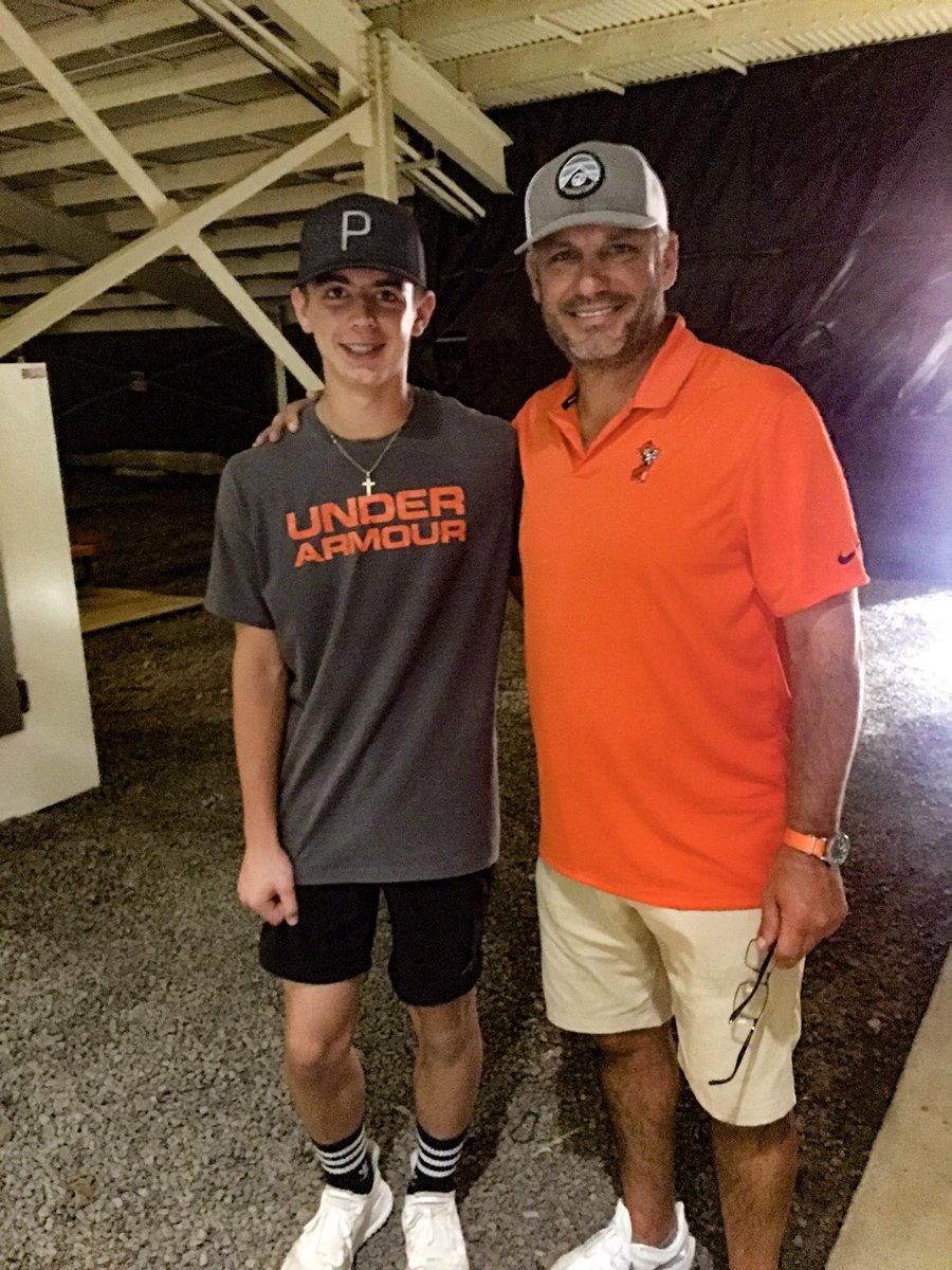 AddyOkie's tweet photo. Good to see the greatest college baseball hitter of all time at the #OKSTATE football game tonight!  #GoPokes @OSUBaseball https://t.co/912OgRDH20