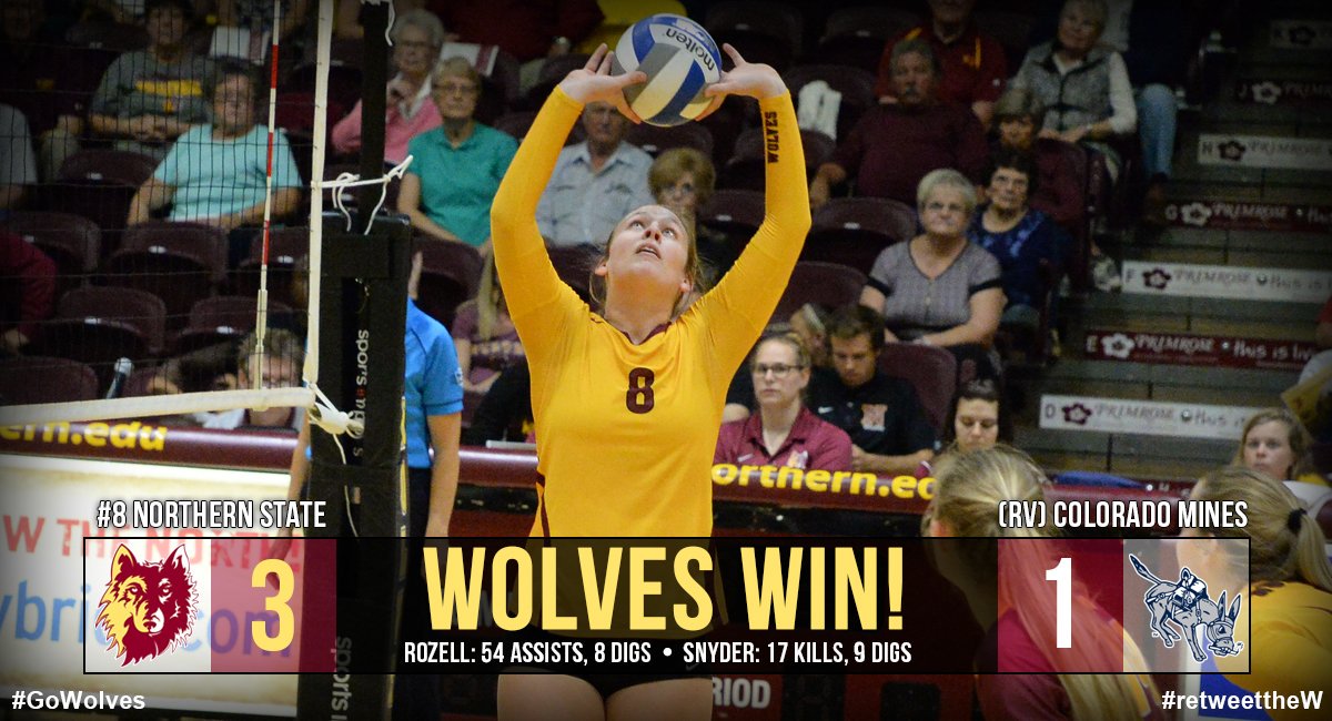 #GoWolves (@wolvesathletics) on Twitter photo The Wolves end their weekend taking down the hosts, (RV) Colorado Mines in 4 sets! It was a full team effort with over 60 kills, digs, and assists for #8 <a href="/nsuwolves_vb/">NSU Volleyball</a>.
4-0 weekend to open 2019 for the Wolves!!
#GoWolves #maroonNgold #Relentless #retweettheW The Wolves end their weekend taking down the hosts, (RV) Colorado Mines in 4 sets! It was a full team effort with over 60 kills, digs, and assists for #8 <a href="/nsuwolves_vb/">NSU Volleyball</a>.
4-0 weekend to open 2019 for the Wolves!!
#GoWolves #maroonNgold #Relentless #retweettheW