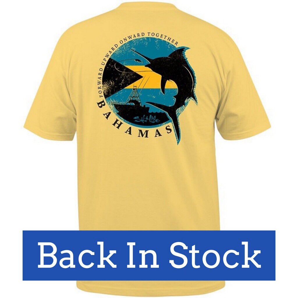 RealSaltLife's tweet photo. 🚨 RESTOCK ALERT 🚨

Our Bahamas Dawn Tee is again available to order!!

Salt Life and the @RedCross have partnered to help provide relief through the sale of our Bahamas Tee: #SaltLife #HurricaneDorian #BahamasStrong 

https://t.co/1sSCaePUZM https://t.co/ErKRa4eodg