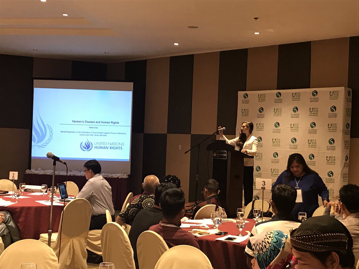 TNFandSHF's tweet photo. We are having a #HumanRights Session by Ms. Alice Cruz, #UN #Special #Rapporte today in Manila.
Lecture and Group discussion.#Leprosy #Hansen’s disease https://t.co/FTpX0CYAKw