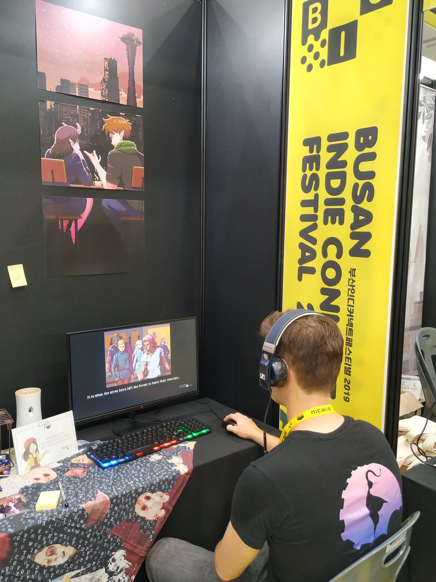 OHMYGOSH I FOUND BAILEYS IRL!!! I was so surprised when I saw <a href="/SebVio/">Sébastien Violier</a> playing Cofffe Talk and he looked exactly like Baileys on the poster!

Please check out his beautiful game too here: <a href="/Aurore_Game/">Aurore ☁️</a> ☁️🌙