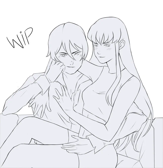 Just a WIP, will post the final piece later ??

Aquele momento que seu cérebro DO NADA decide que você sabe anatomia sem usar referência. Pequenos deleites milagrosos que passam rápido. 
Amanhã eu pinto, hihi.

#codegeass 
