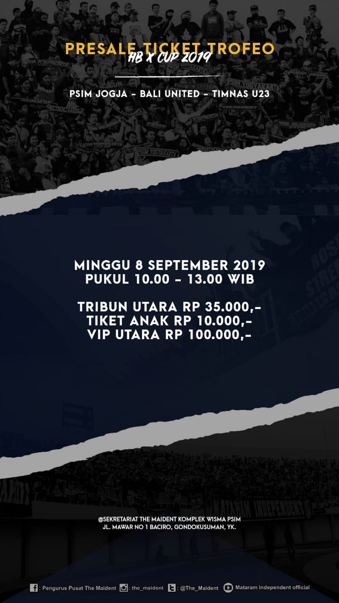 Masih ada tambahan presale tiket
Dilayani pukul 10.00 - 13.00 WIB
#MataramDay #90ldenera #AYDK