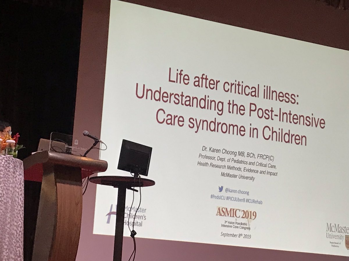 PravinPICU's tweet photo. @karen_choong discusses life after #PedsICU discharge. #PICULiber8 #ASMIC2019 https://t.co/LF2JaU6zD2