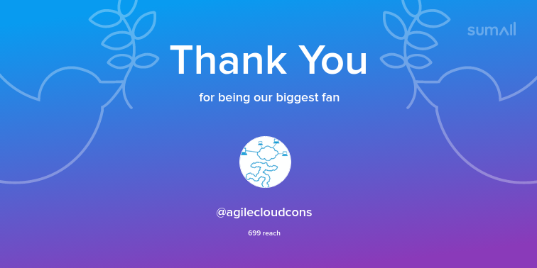Harleen657's tweet photo. Our biggest fans this week: agilecloudcons. Thank you! via https://t.co/CIM6q4K2zY https://t.co/tJyONaIYBN
