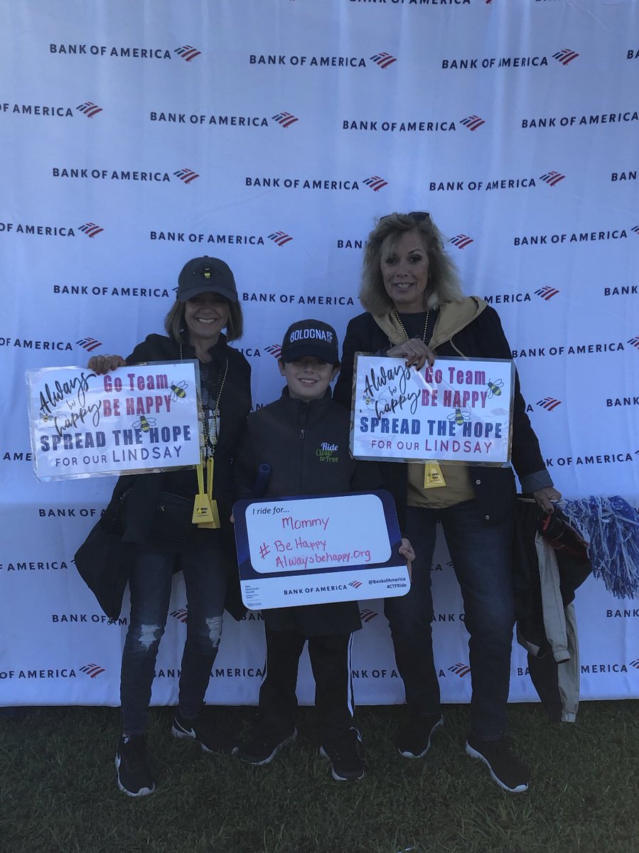 tjscience's tweet photo. Great day today representing #teambehappy at the @CTFRide to benefit @YaleCancer Center #werideforlindsay https://t.co/oS4g9Kr82k