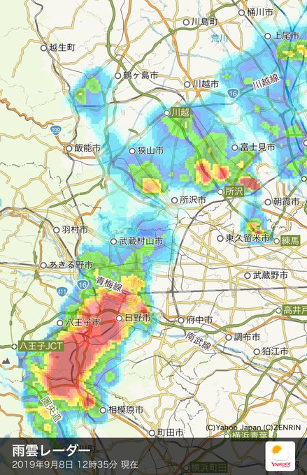 雨雲 レーダー 市 天気 朝霞