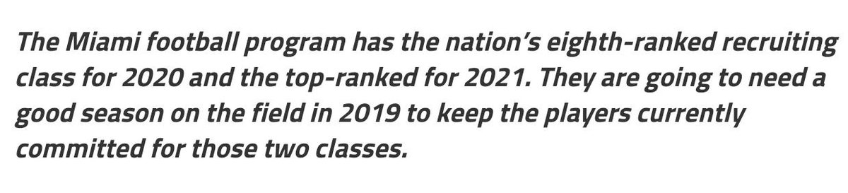 CrossroadsPotna's tweet photo. @MiamiHurricanes Present day Canes are also really killing the future as they struggle this year...
Every loss means more of the top rated peeps will de-commit and go to other squads...
#RuiningTheFuture https://t.co/l16DikJrPL