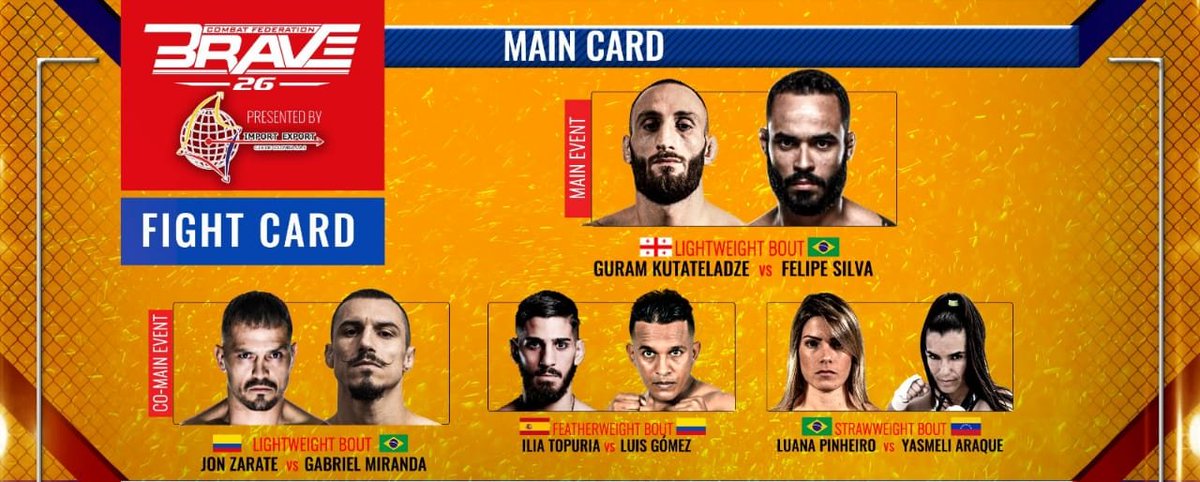 Ktykbarrero's tweet photo. Dumar Roa Vs Felipe Silva 

@LFCenlinea #MMA #BRAVECF26 @bravemmaf #RazaLuchadora https://t.co/5rzjvQdFsX