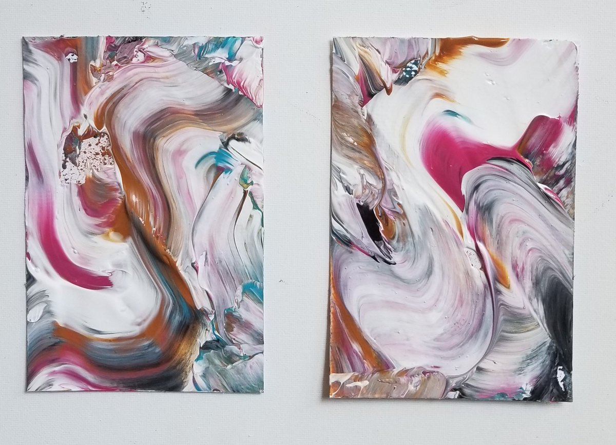 raymonamarie's tweet photo. Just some of the new artwork I'll have with me at my upcoming events. #acrylicartwork #sanantonioartist #deathfromabrushsatx #abstractart #miniatureabstracts #fineartabstract #modernart #ilovepainting https://t.co/GgxTvqFfqY