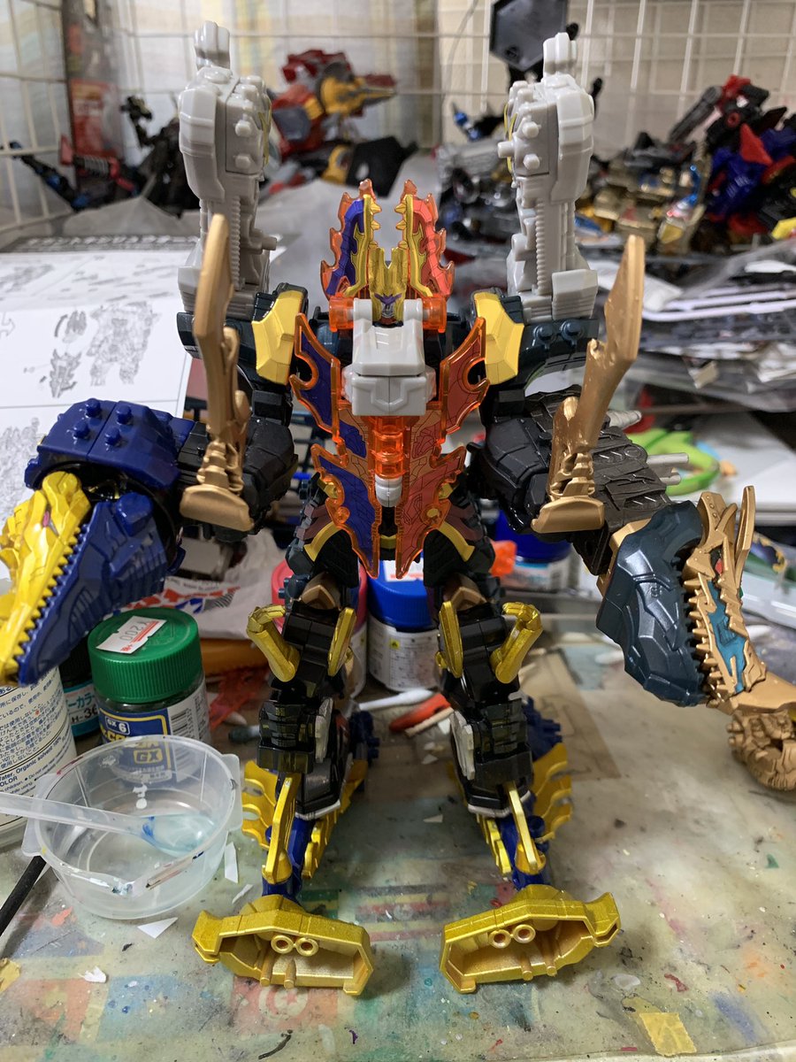 ここつば בטוויטר ギガントキシリュウジンとギガントキシリュウジン 全部のせ キシリュウオーファイブナイツ 全部のせ ミニプラ リュウソウジャー