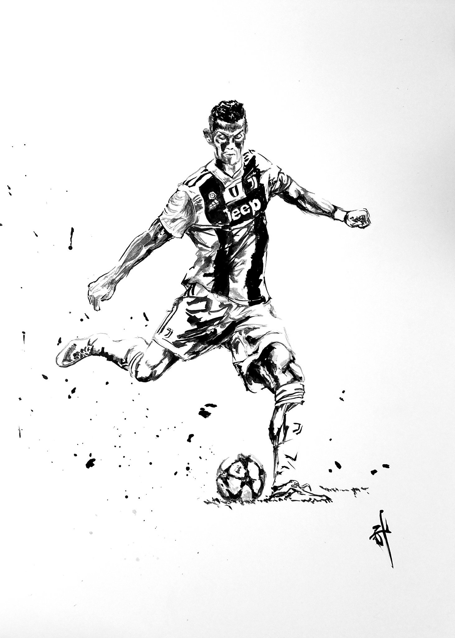 Takeshi Nagaoka Ar Twitter Drawing Cristiano Ronald クリスティアーノロナウド 絵描きさんと繋がりたい ユベントス イラスト 墨 絵 サッカー Cristianoronaldo Illustrations Soccer Juventus Art Ink Drawing Cr7 T Co Behvqzshbk Twitter