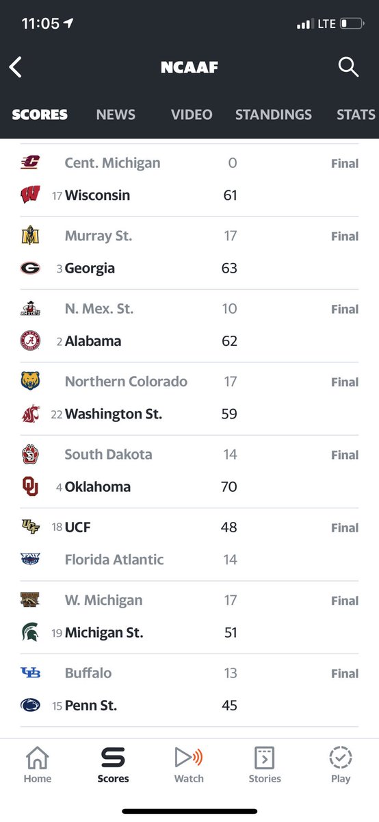 These scores are dumb.  #ncaaf #flop #Khabib #collegegameday #ncaafshame #paycollegeplay