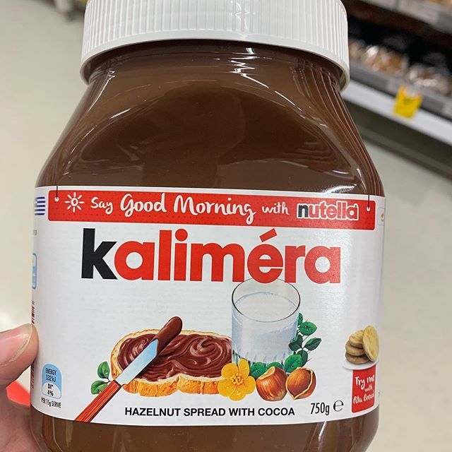 cindyn's tweet photo. How could I say no when the @nutella was speaking my language? 🇬🇷😂🤤 #καλημέρα #nutellaaddict https://t.co/FYg9aRFA12 https://t.co/sUie4kVoCr
