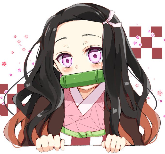 蒼月真葵❄️💫お仕事&skeb募集中さんがTwitterに投稿した竈門禰豆子(鬼滅の刃)のイラスト。