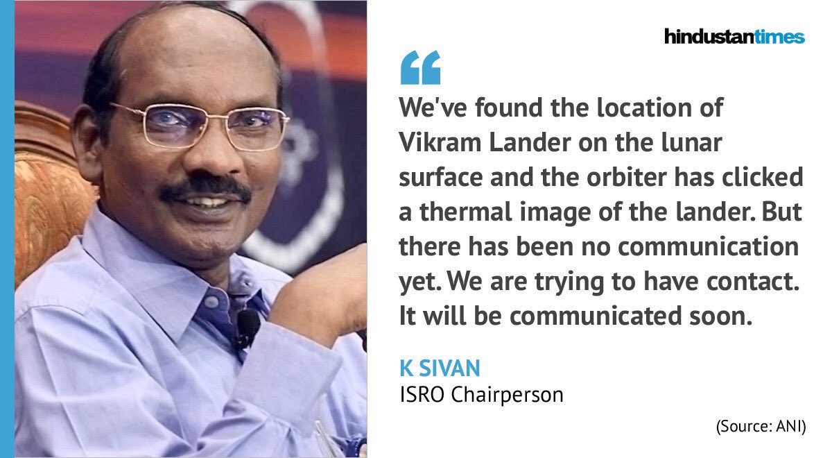 ali_shroff's tweet image. #VikramLanderFound 
#Chandrayaan2 
#Chandrayaan2Landing #Chandrayaan2theMoon #IndiaLandsOnMoon #vikramPragyanLandsMoon #VikramLander
#ISRO
#ProudIndian