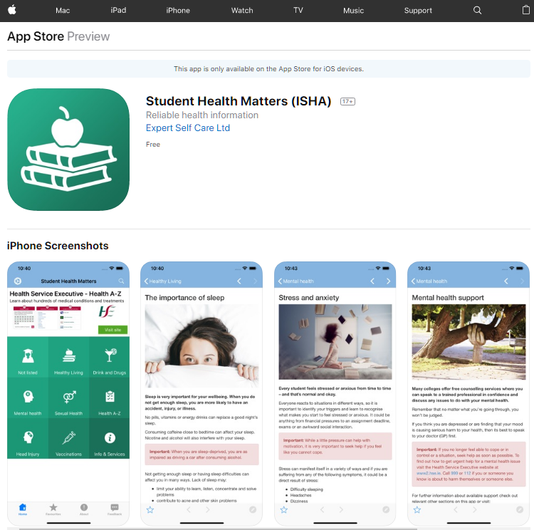 expertselfcare's tweet photo. Our #studenthealthapp has a new sibling! Say hello to the #studenthealthmatters app we co-developed with (and for) the @The_ISHA . Credit to @lehnent and @nursieLT for content, vision and 100% dedication! https://t.co/kwvJBvD2xr
