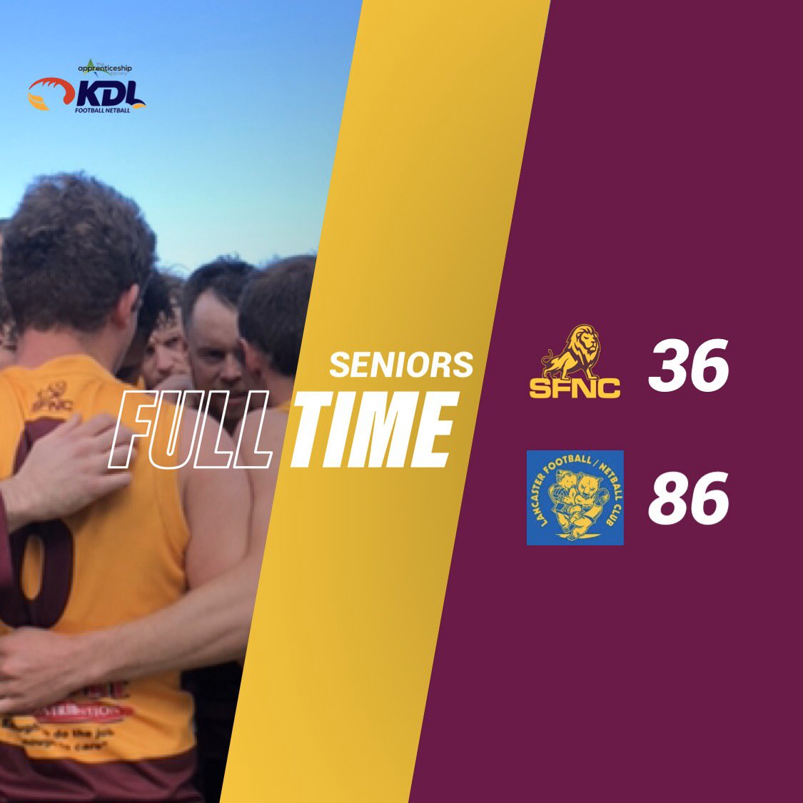 Seniors go down to <a href="/LFNCWombats/">LFNCWombats</a> who broke the game open in the second half. Bad luck boys, great effort for the year