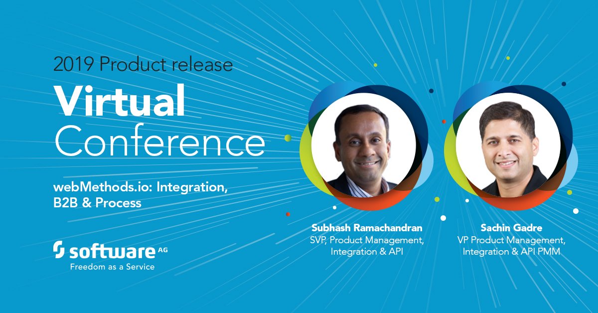 SoftwareAG's tweet image. Watch how #iPaaS, #B2BIntegration &amp;amp; #LowCodeApps drive digital transformation! webMethods.io enables organizations to innovate more quickly by connecting to any system, from app to edge, unlocking new data and services. Register now for #PRVC19: bit.ly/31NHbnY