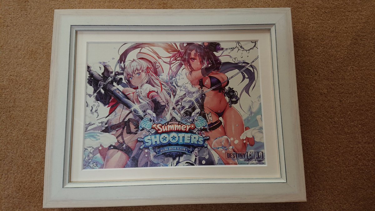 refletalyzeus's tweet photo. デスチャ大阪プチオフ会で頂いた絵を額装しました(*^^*)
今日から我が家に飾りまーす🎵 https://t.co/tA0bBHwQpD