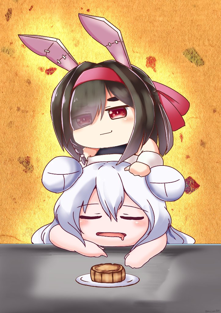 アズレン 東煌の月餅とヴィシアのだいふく アズールレーン 不知火 ル マラン 仙覇山のイラスト