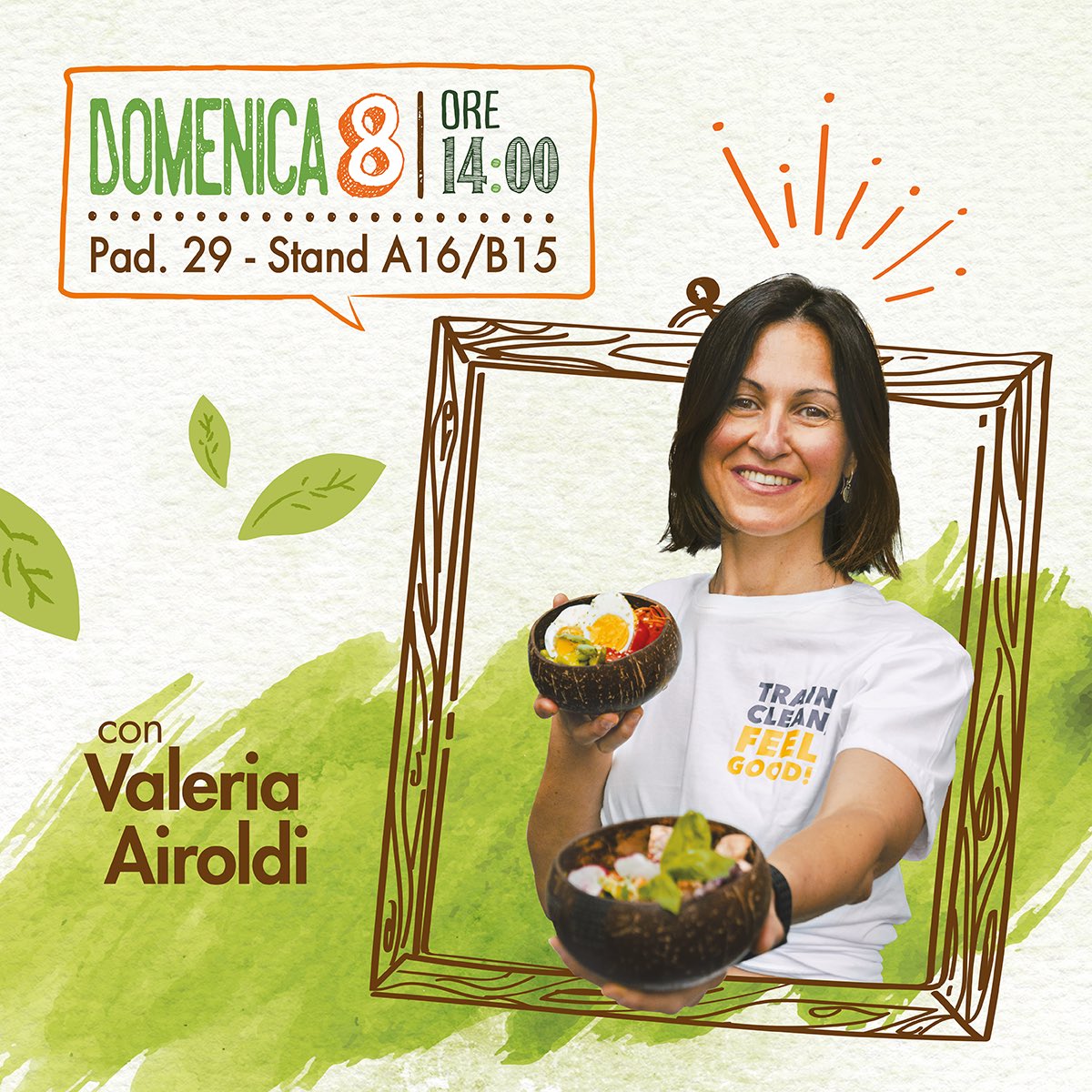 Passate la domenica a <a href="/sanafiera/">sanafiera</a>? Vi diamo appuntamento con <a href="/ValeriaAiroldi/">Valeria Airoldi</a> alle 14 per parlare di sport e alimentazione e preparare un primo piatto super con il nuovo Hummus di lenticchie.