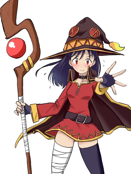 「我が名は…今江…め、めぐみん‼︎////」
&amp;
完全にコスプレ慣れしてしまった今江めぐみん 