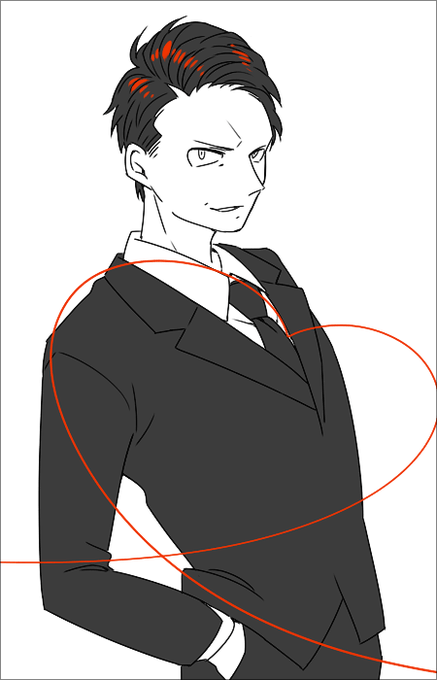 七三分けのtwitterイラスト検索結果