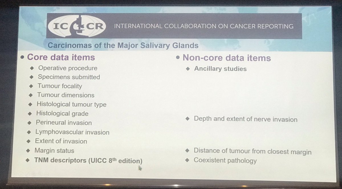 Reporting Salivary gland tumors #ECPNice2019