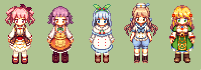 らむらむ 描いたドット絵キャラ並べる