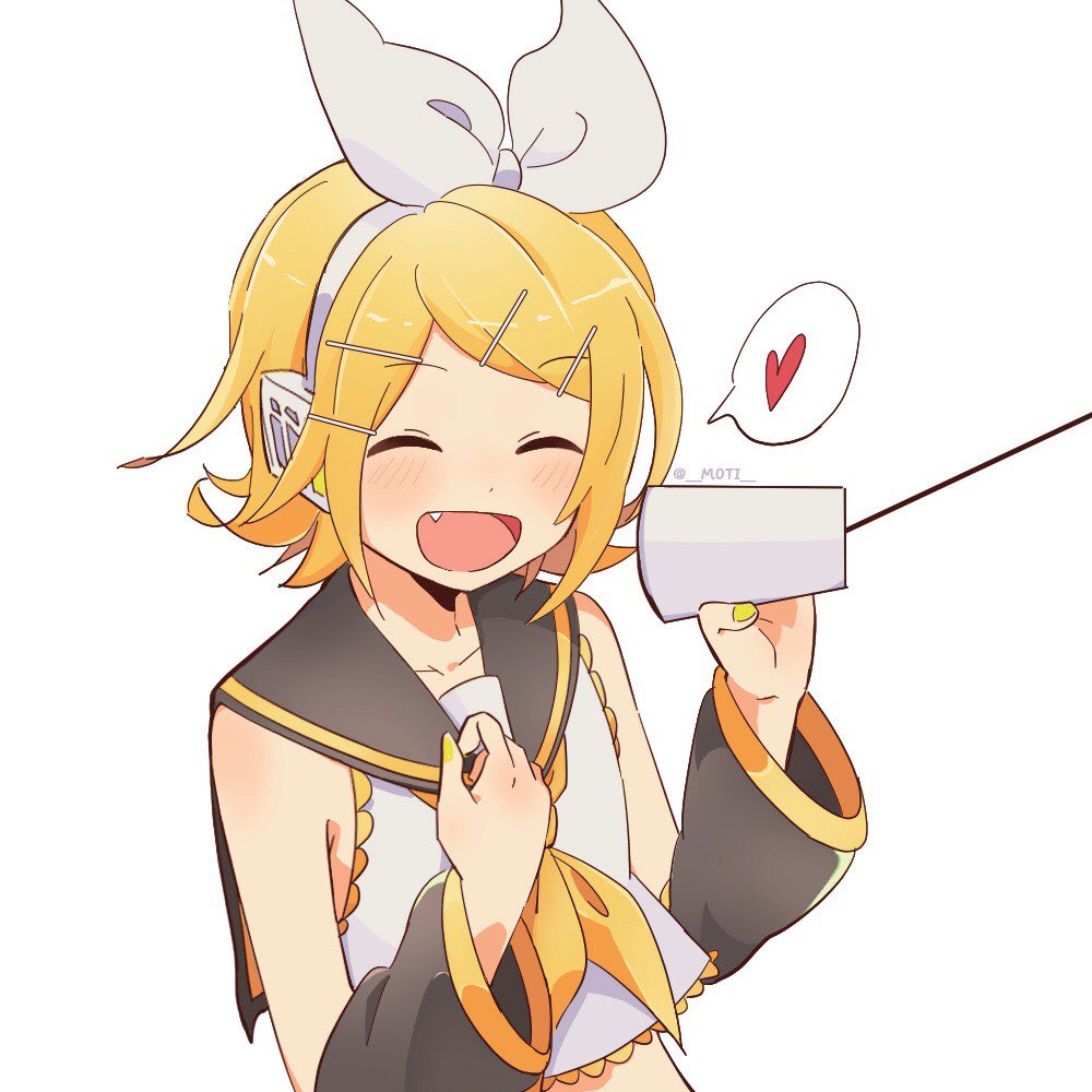 アイコンとヘッダーを糸電話で繋がってる鏡音ちゃんにしました! 