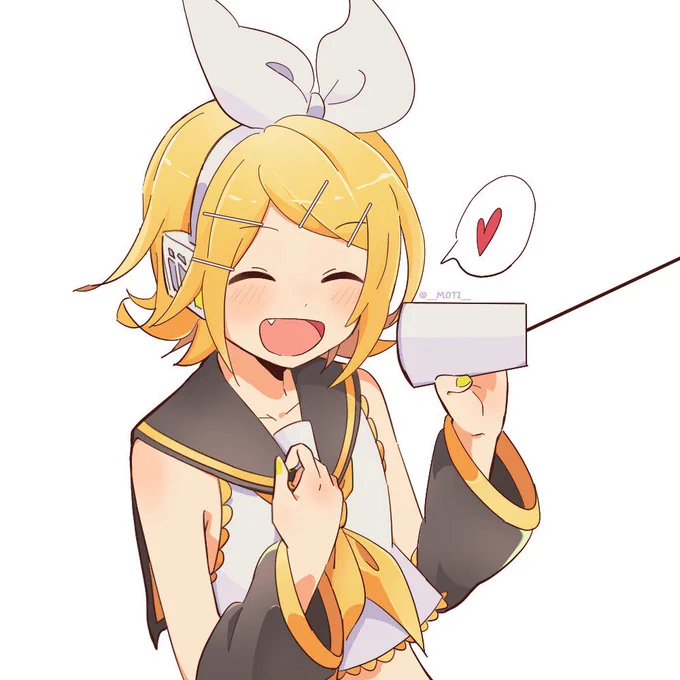 アイコンとヘッダーを糸電話で繋がってる鏡音ちゃんにしました! 