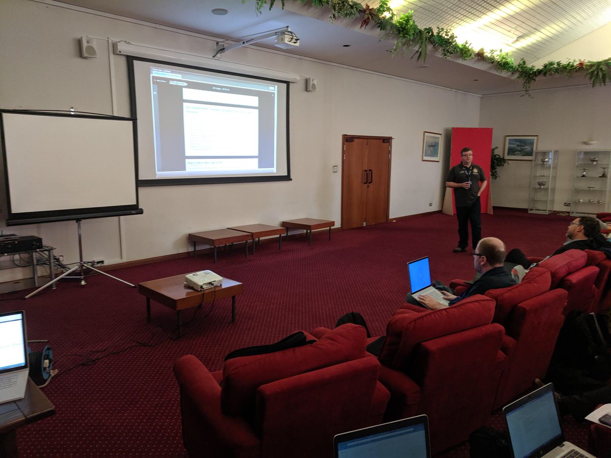 RAFAC_Digital's tweet photo. Sqn Ldr Elliott is continuing the demonstrations with a preview of the new Ultilearn courses. First up is the mandatory ACTO 10 course and he’ll shortly be covering the SMS & Cadet Portal training courses! #BaderConference2019 https://t.co/QygY5fAqTV