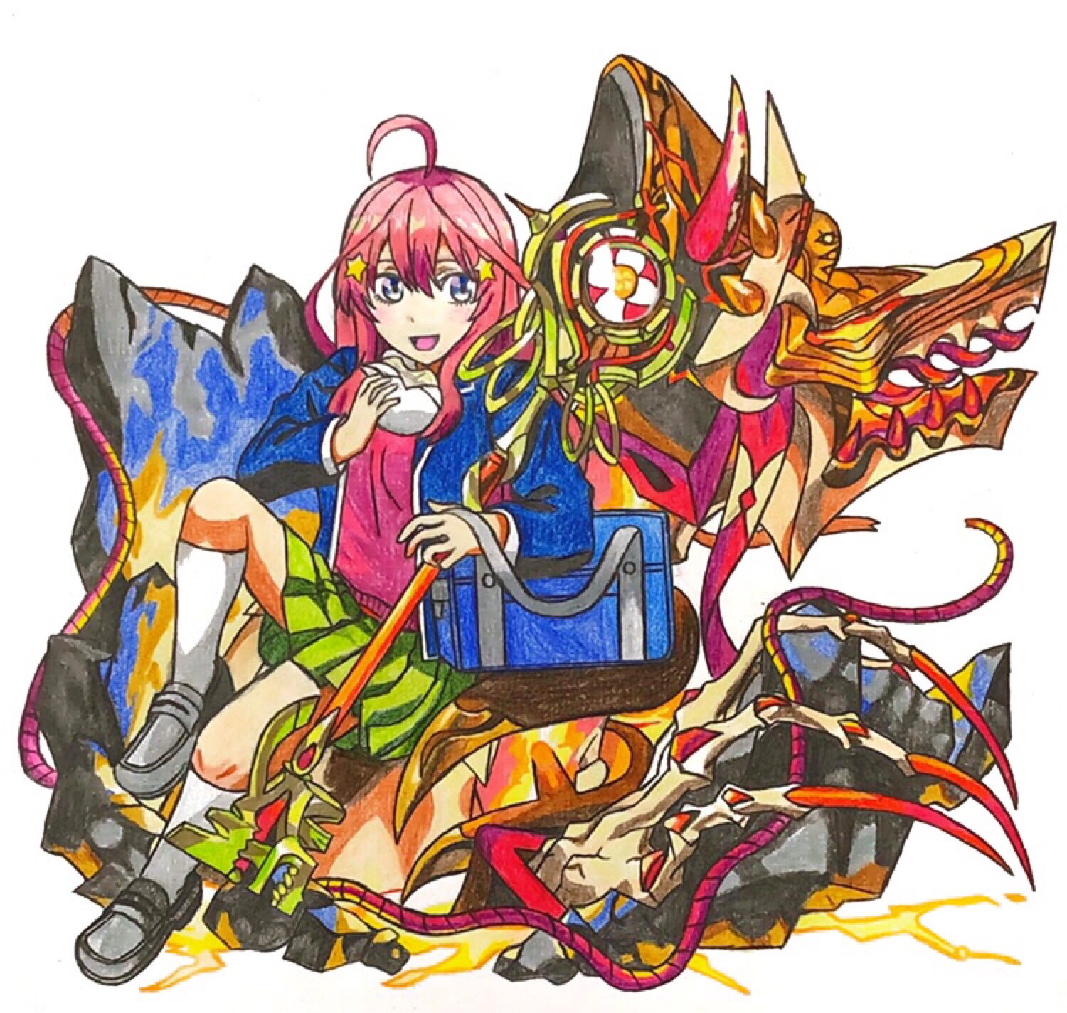 Jm Rsa アニメ モンスト イラスト 色鉛筆 五等分の花嫁 中野五月 モンスト ジパング 爆絶 東方に出づるは霊異の神域 五等分の花嫁 モンスト T Co 58my1wqabk Twitter