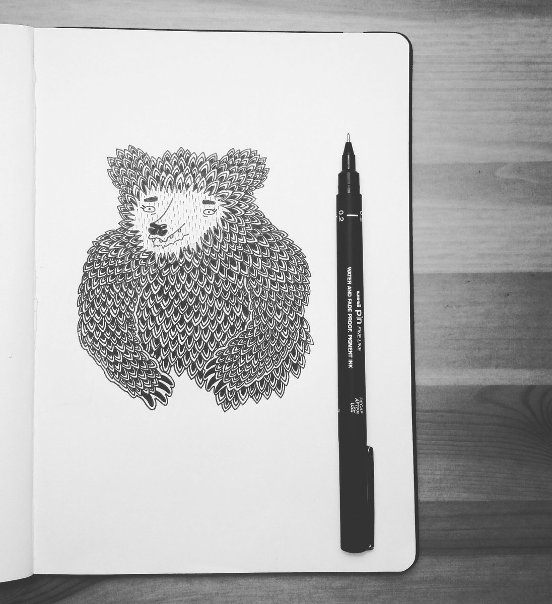 Here is a little bear 😊 #illustration #illustrations #cute #drawing #art