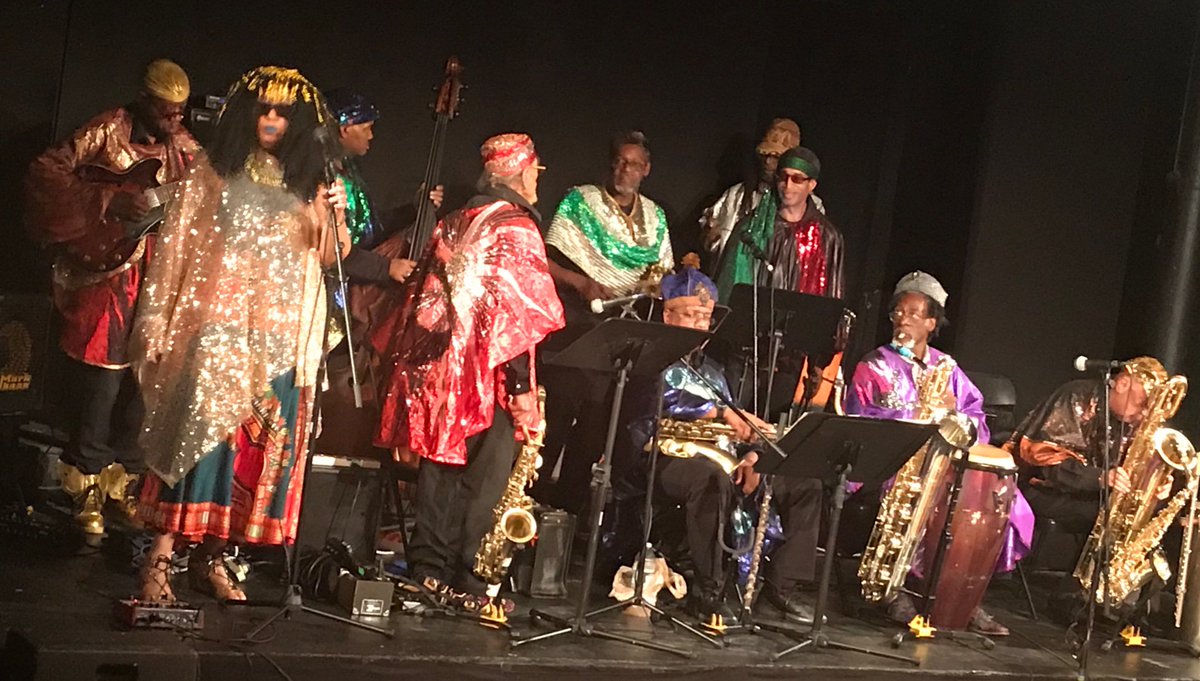 JohnPietaro's tweet photo. Amazing @artsforart  event Fri night, A TRIBUTE TO STEVE CANNON. In addition to poetic giants like ANNE WALDMAN on stage, the closer that blew the roof off of Clemente Soto Vélez was MARSHALL ALLEN &amp;THE SUN RA ARKESTRA 
#stevecannon #sunra #Poetry #annewaldman #Jazz https://t.co/JQnIOe5M7q